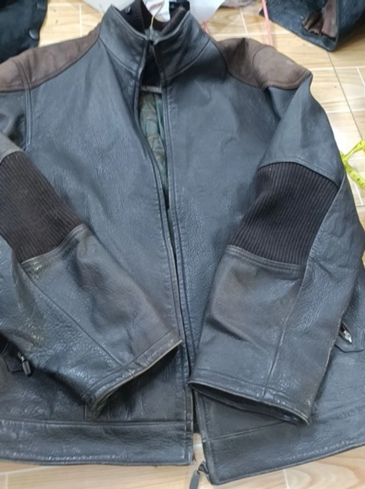 男款皮衣库存尾货样衣瑕疵工作服，默认微瑕介意勿拍