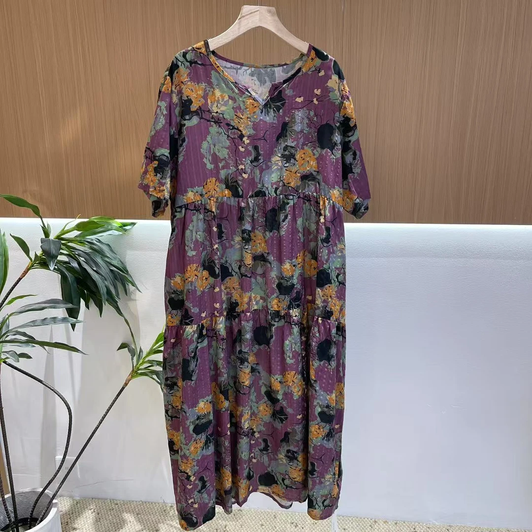 11471新款夏季民族风优雅气质宽松连衣裙QZ