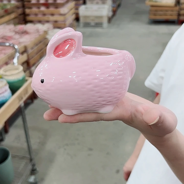有孔.凑满10元发货多肉陶瓷花盆！