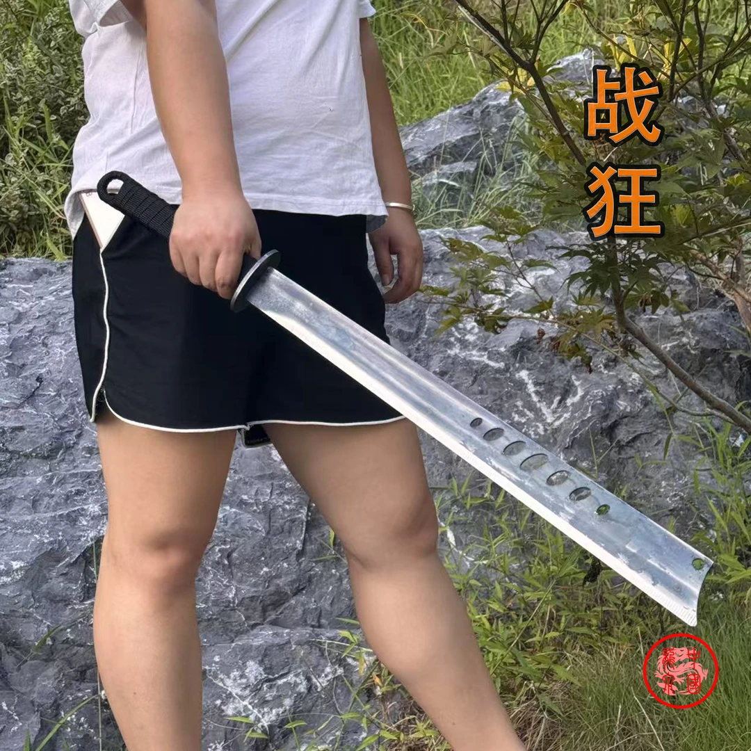 【战狂】高性能高锰钢唐横刀车载户外防身刀剑合法武术刀未开刃