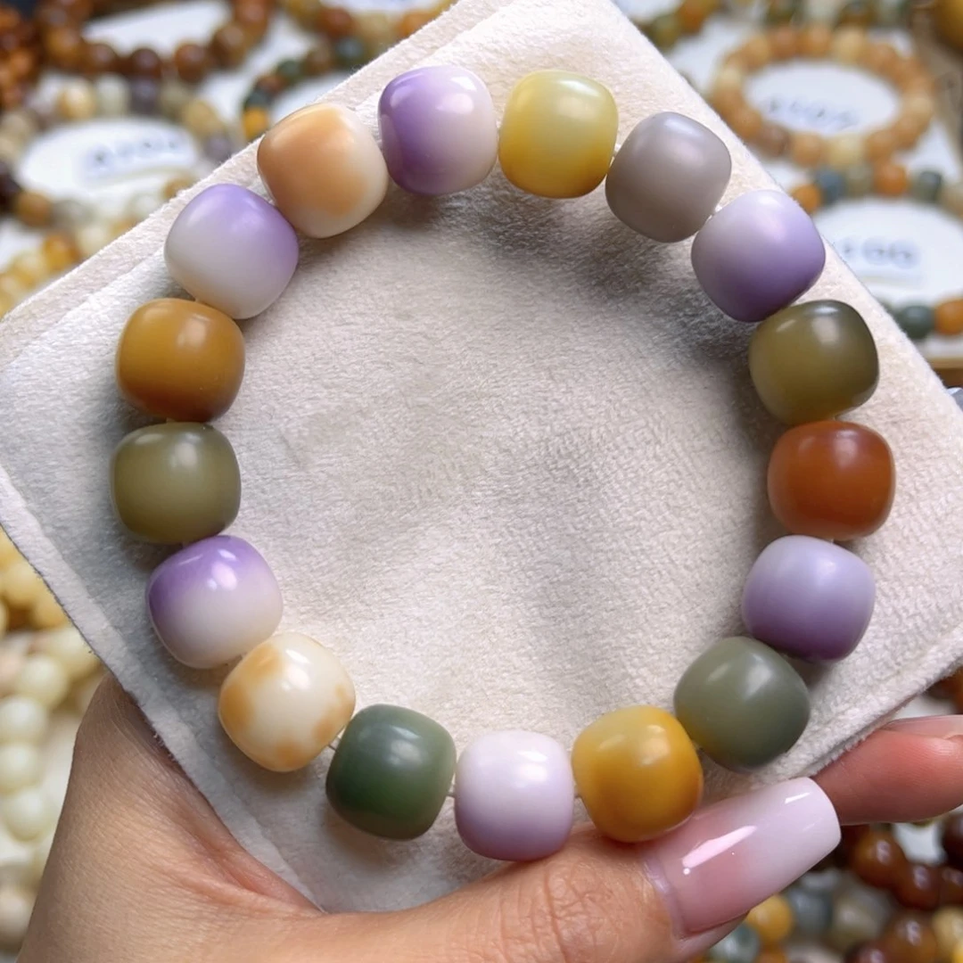 菩提根/象牙果手串紫罗兰多宝干磨