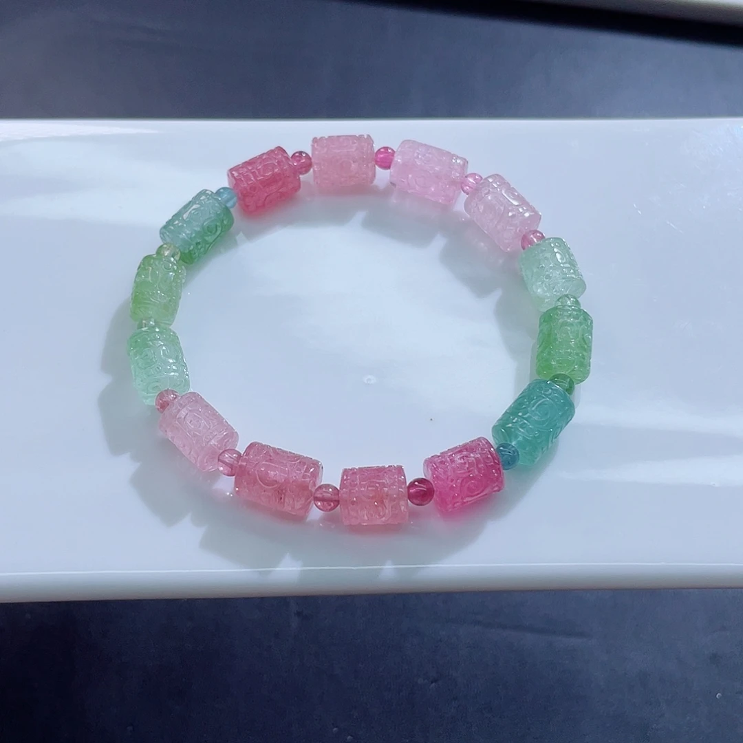 碧玺未镶嵌手链碧玺手链