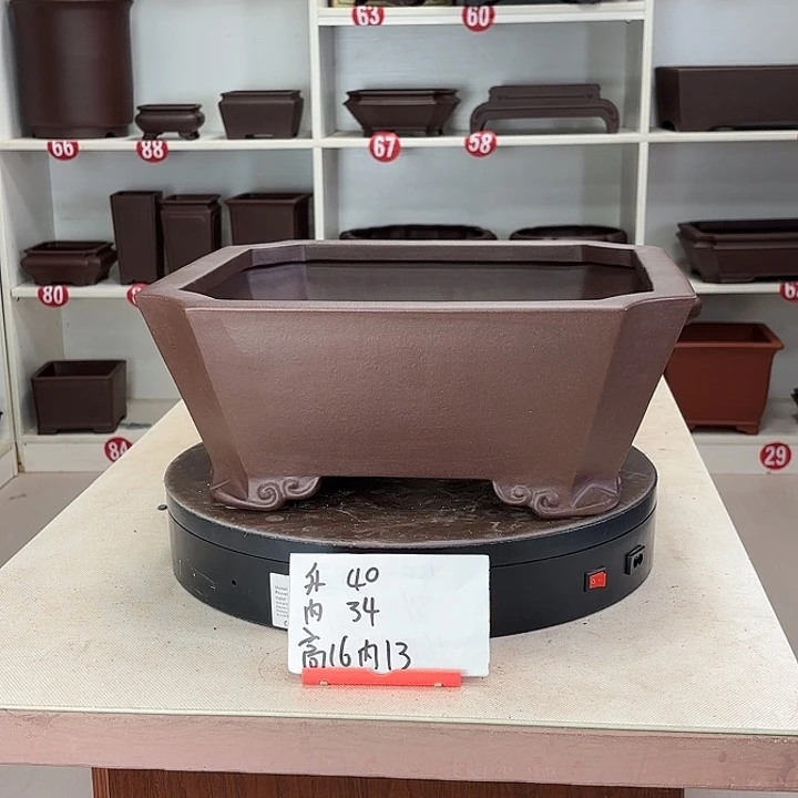 花盆紫砂云脚四方大