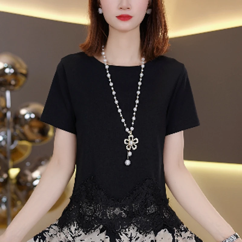 时尚设计感短袖T恤女款2025夏季洋气上衣显瘦夏天透气衣服 2959