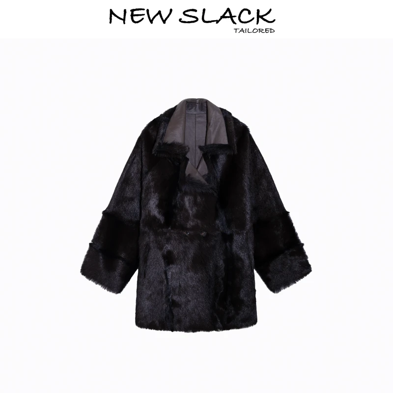New slack NQ241007 秋冬定制天然脊纹羊皮毛外套