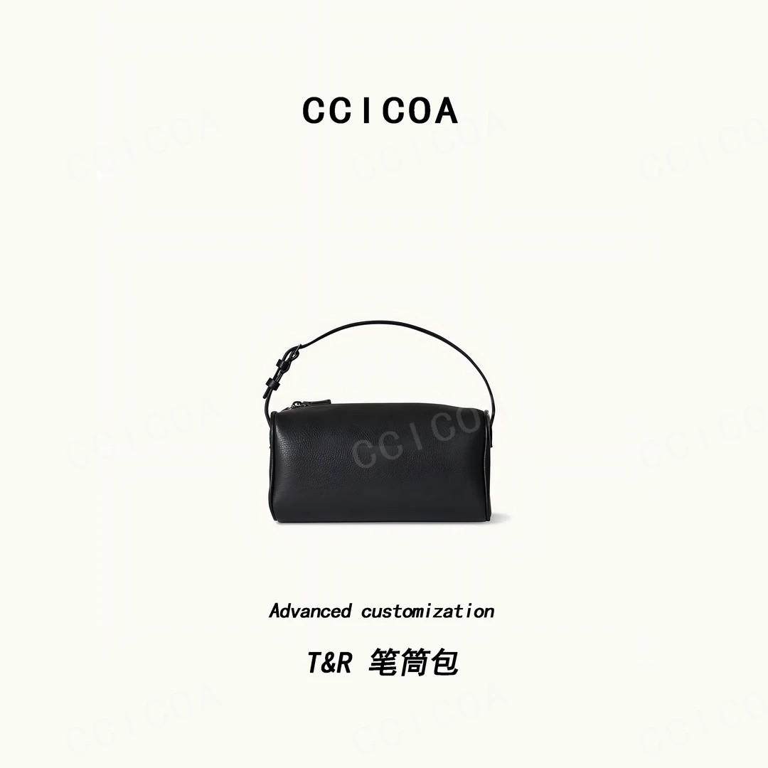 【王圆YUAN定制】T&R笔筒包头层牛皮潮简约设计师小众轻奢款-CCICOA