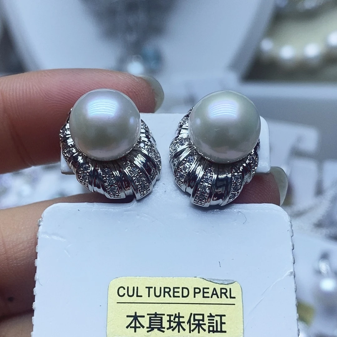 未镶嵌淡水珍珠耳钉