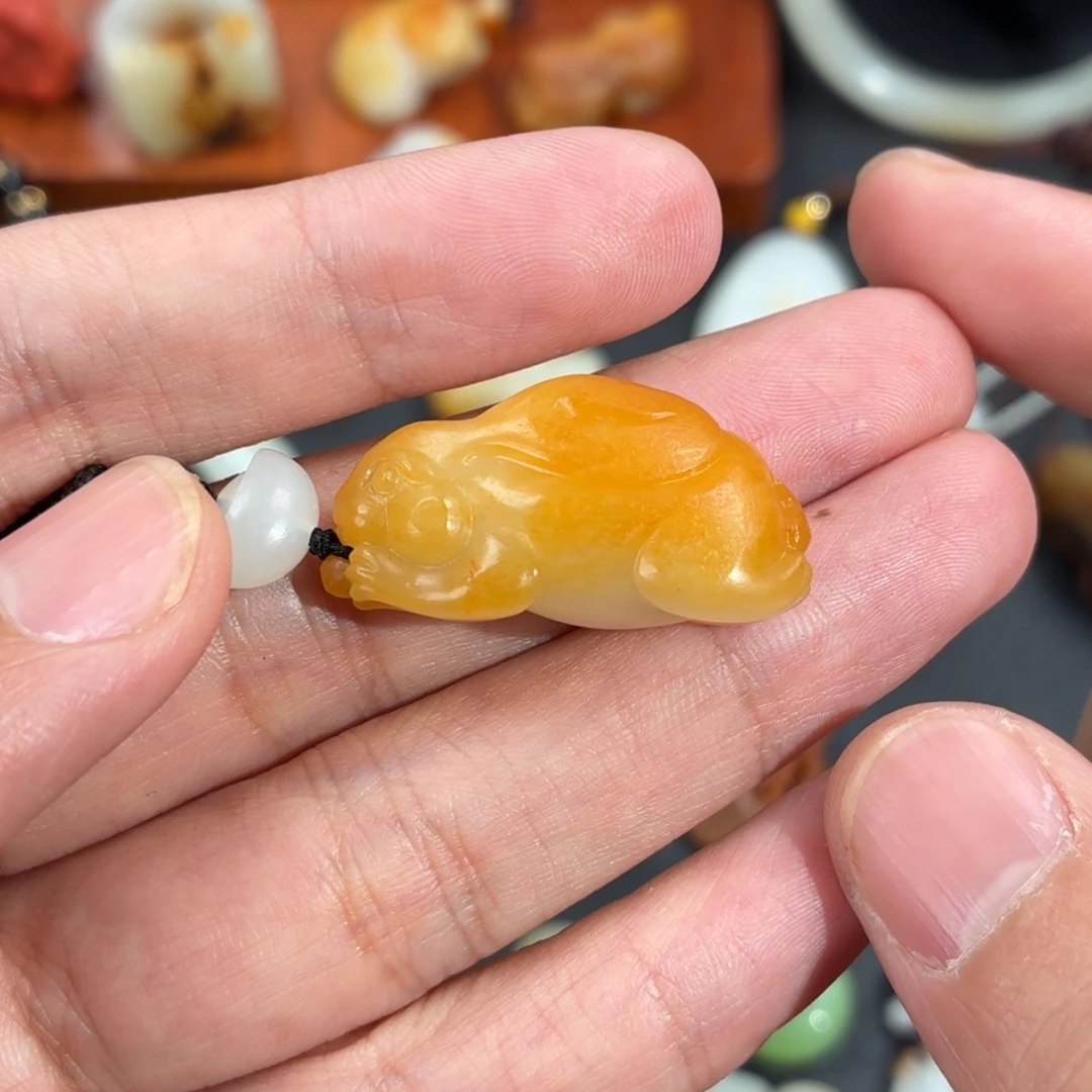 阿***然和田玉未镶嵌颈饰