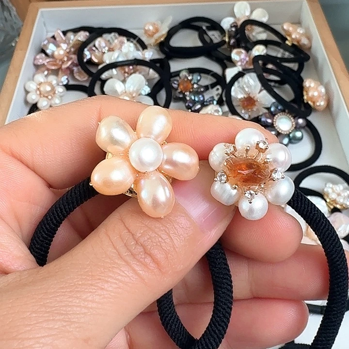 淡水珍珠发饰未镶嵌