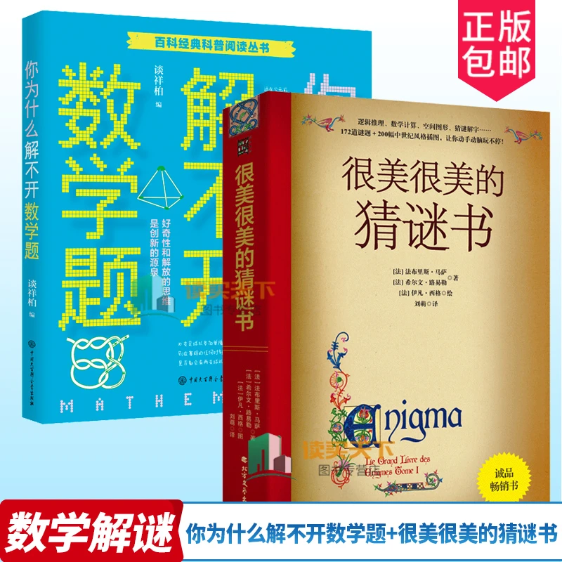 正版你为什么解不开数学题很美很美的猜谜书升级版谈祥柏黄佳辉百