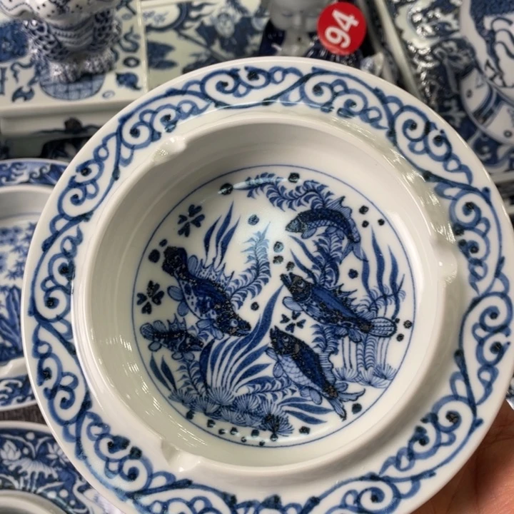 红*鱼景德镇手工手绘陶瓷