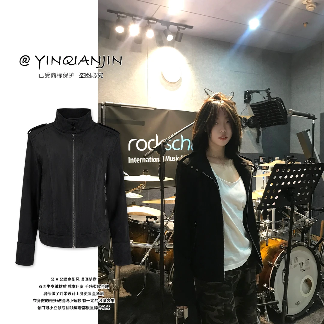 尹千金J【冷酷练习生】又A又飒柔软舒适重工美式质感外套W255109