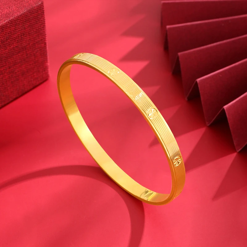 <姜百万专属>手镯钻纹手镯时尚简约女款闭口手环气质越