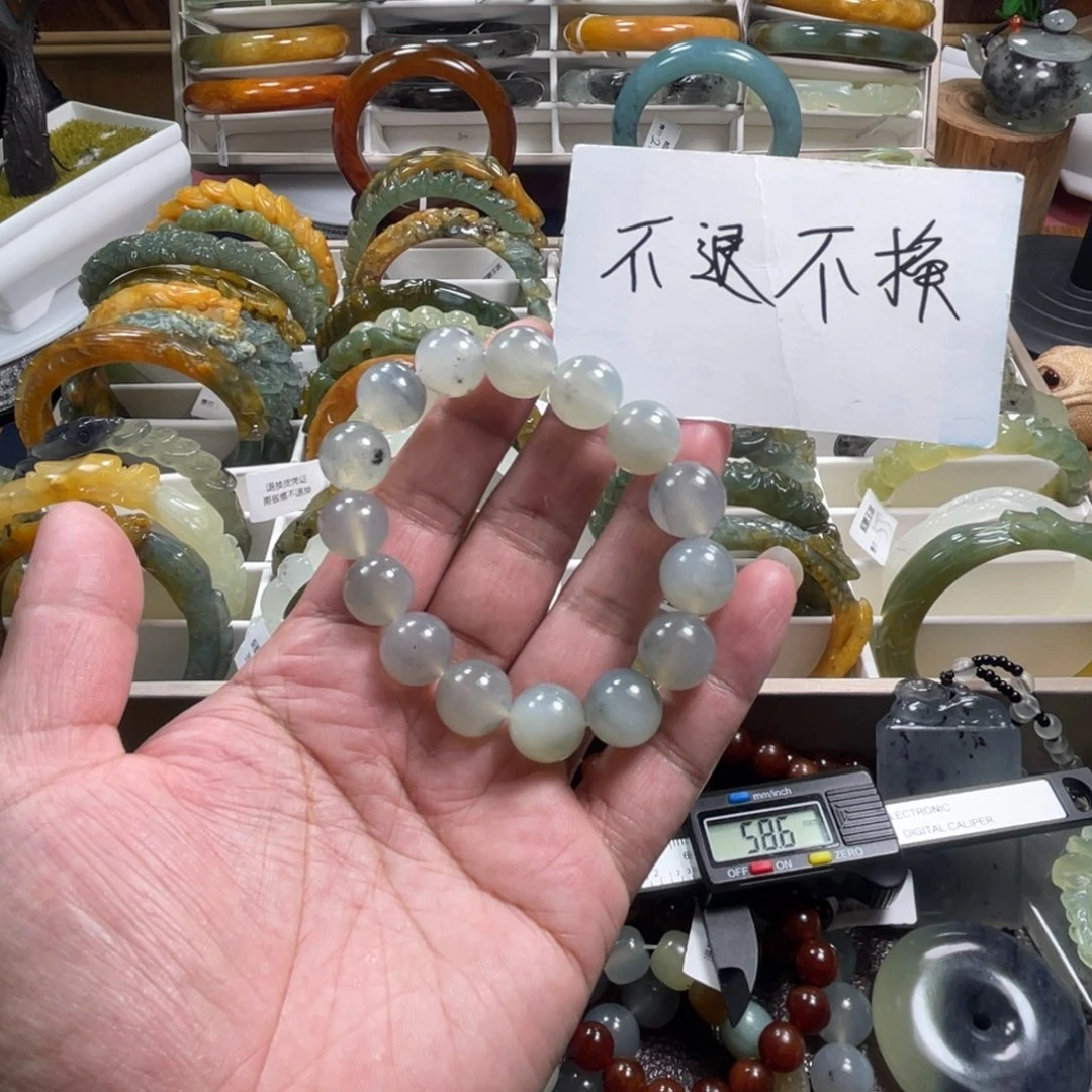 未镶嵌蛇纹石玉手链