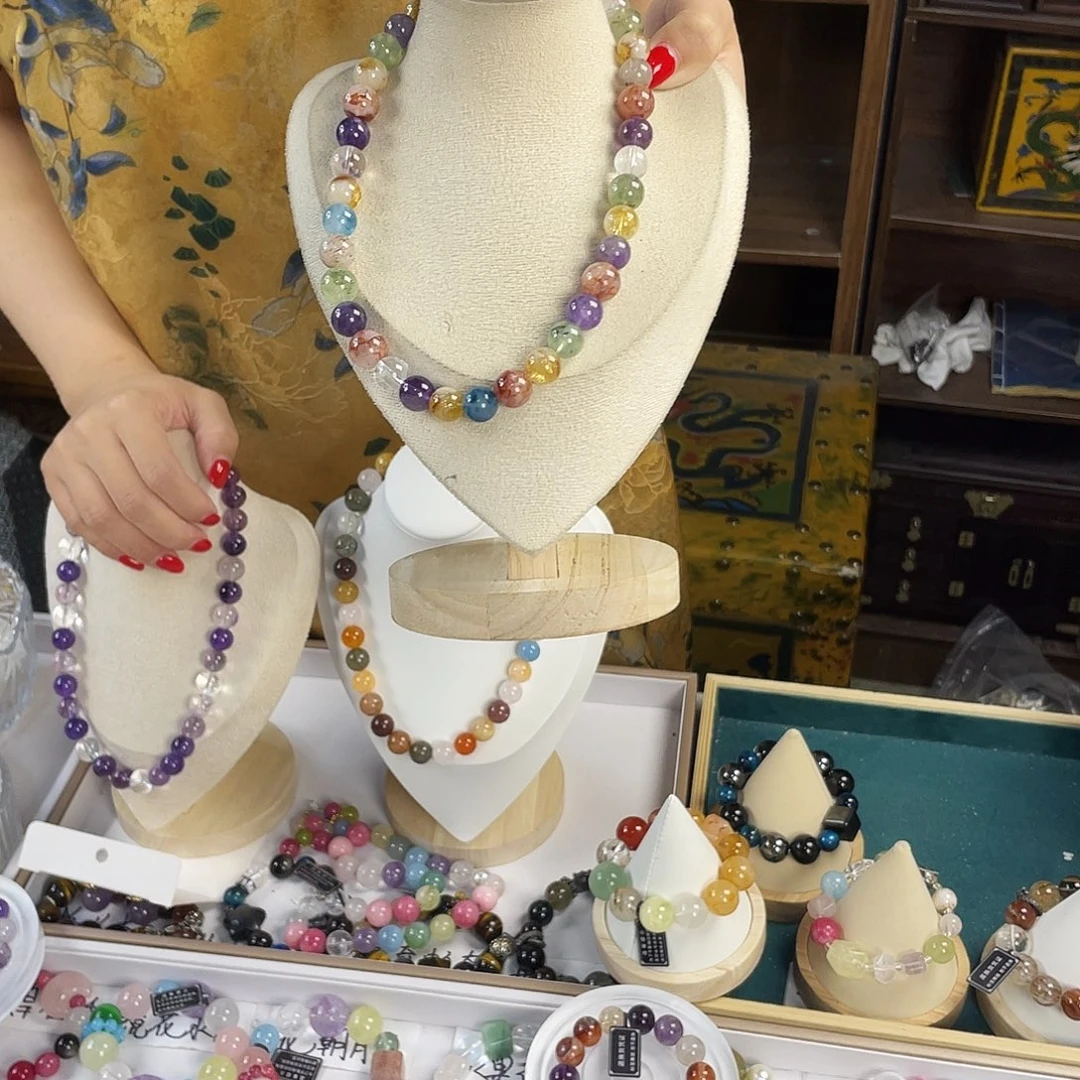 银S925镶嵌手链烟晶