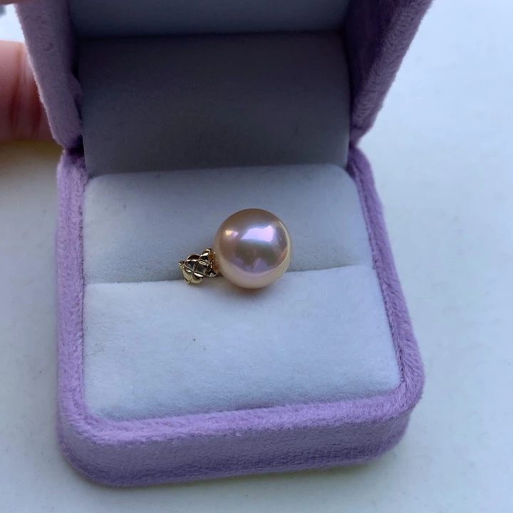 淡水珍珠颈饰18K金镶嵌咚*