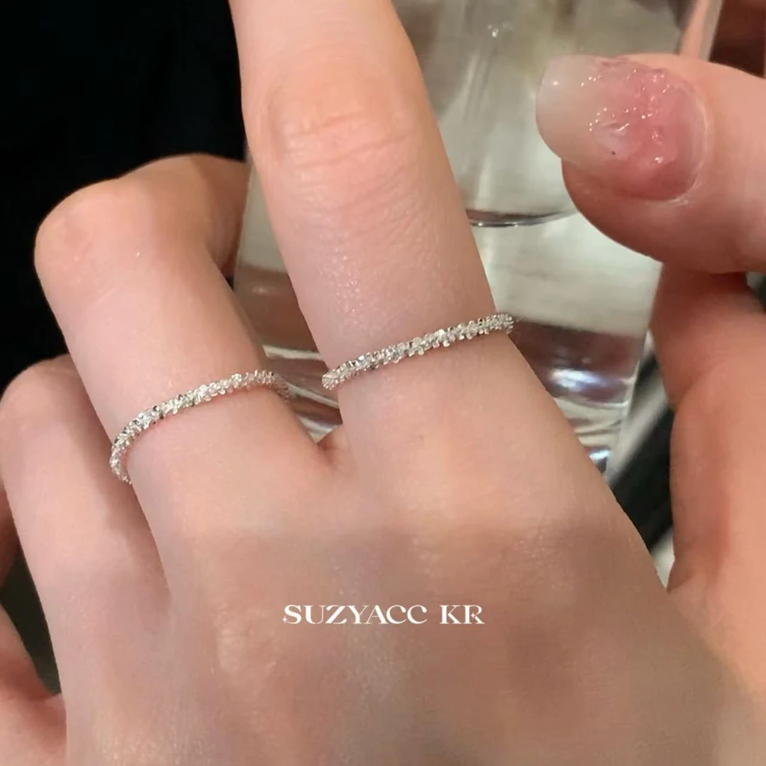 Suzyacc Kr 925银戒指 【波光粼粼】戒指气质轻奢时尚百搭DJ0109