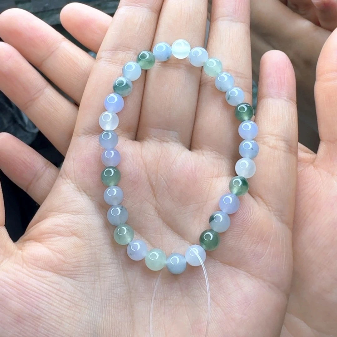 梧***花翡翠未镶嵌手链翡翠手串