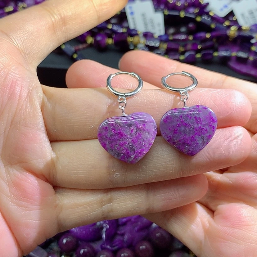 【闪购商品】苏纪石（舒俱来）银S925镶嵌耳扣h*