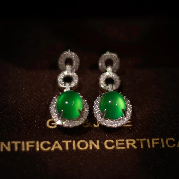 铜合金仿水晶耳饰 【3037】周年珍藏英｜经典原标克拉款CrownFrett