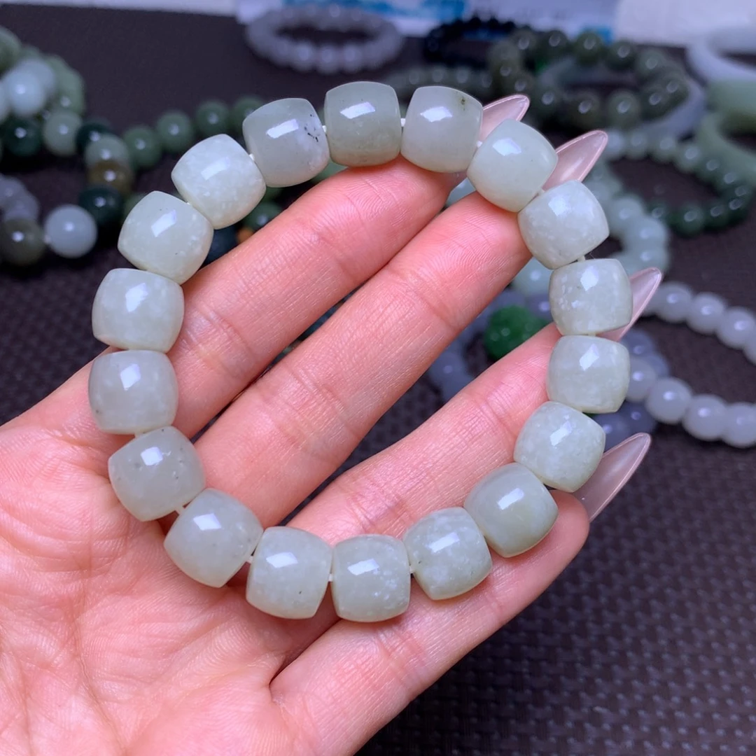 和田玉未镶嵌手串卡12