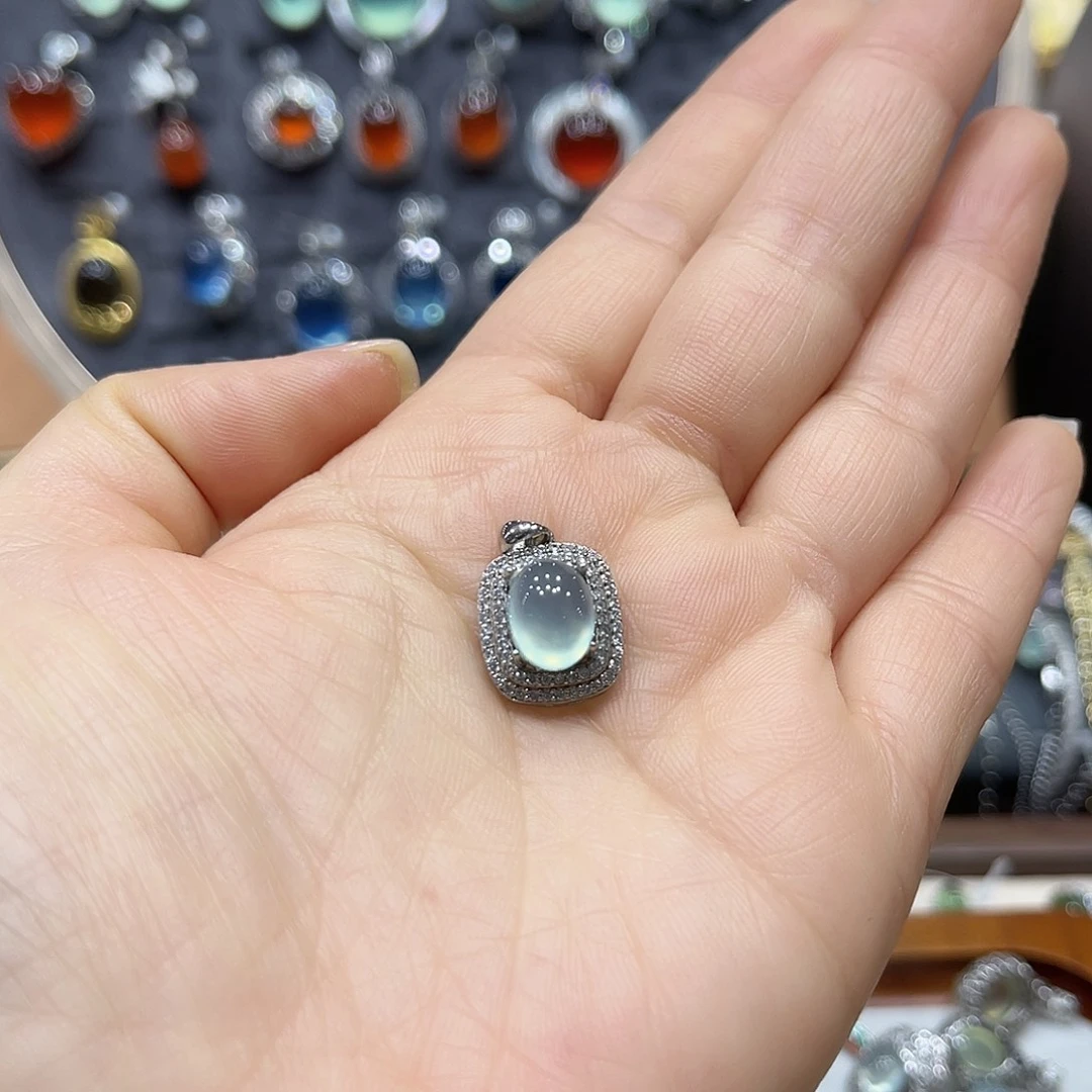 烟晶戒指银S925镶嵌