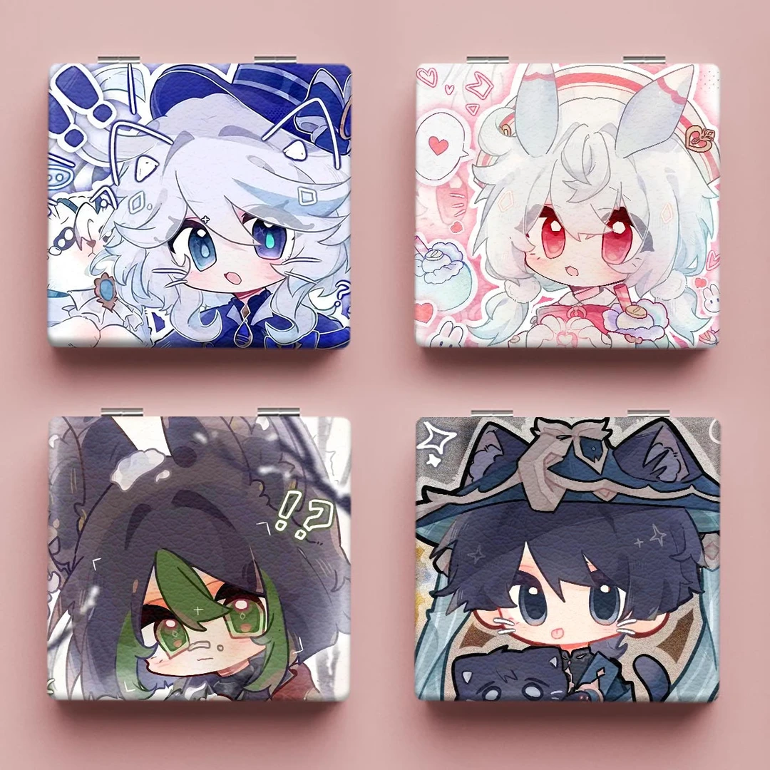 随身便携折叠化妆镜原神清新翻盖学生宿舍小镜子随身携带