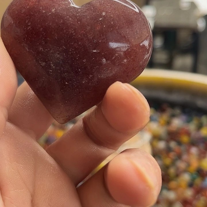 草莓爱心未镶嵌水晶