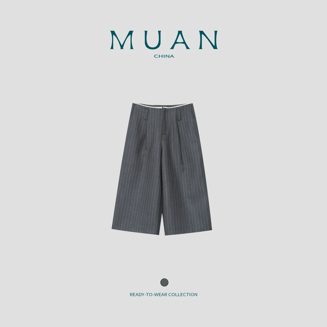 【英伦八分裤】MUAN定制高级腔调英伦百搭简约八分裤女YJ-23862