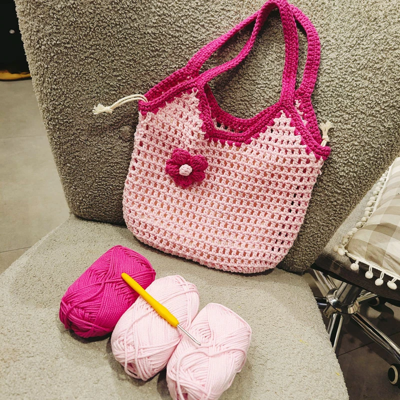 手拎包材料包空心棉线送工具有教程