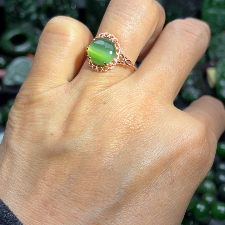 和田玉（碧玉）未镶嵌戒指