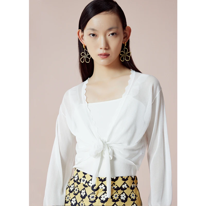 COCOON商场同款时尚百搭木耳边吊带夏款女设计感吊带背心