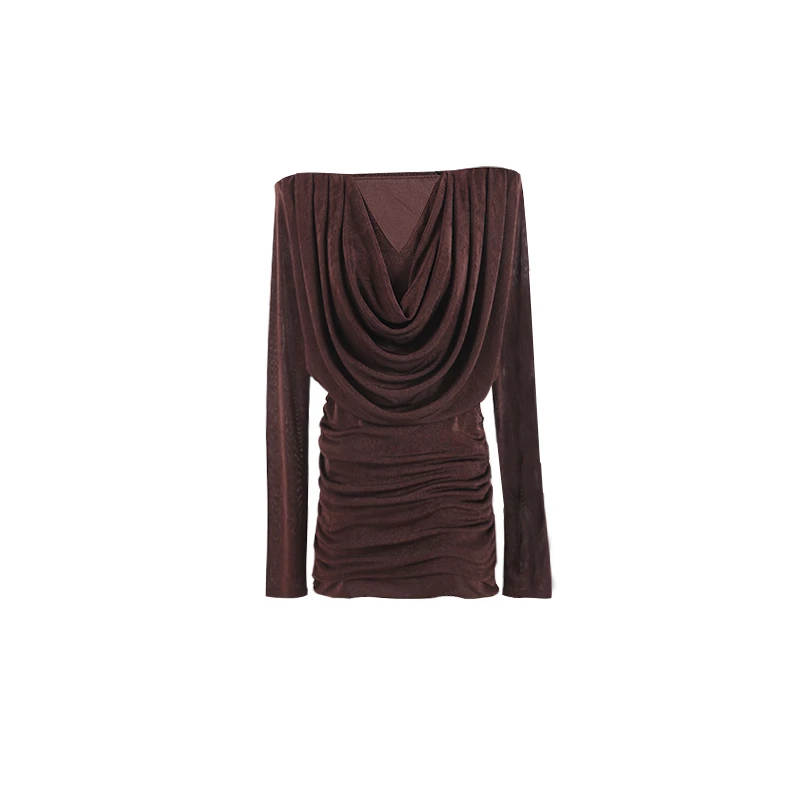 「思思」2025春季时尚针织光感长袖连衣裙HBZC641220 nnassa