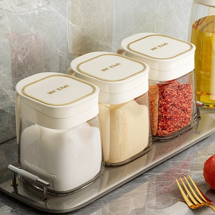 优勤调料罐套装组合调料盒厨房家用盐罐调味瓶罐调料瓶收纳盒糖罐