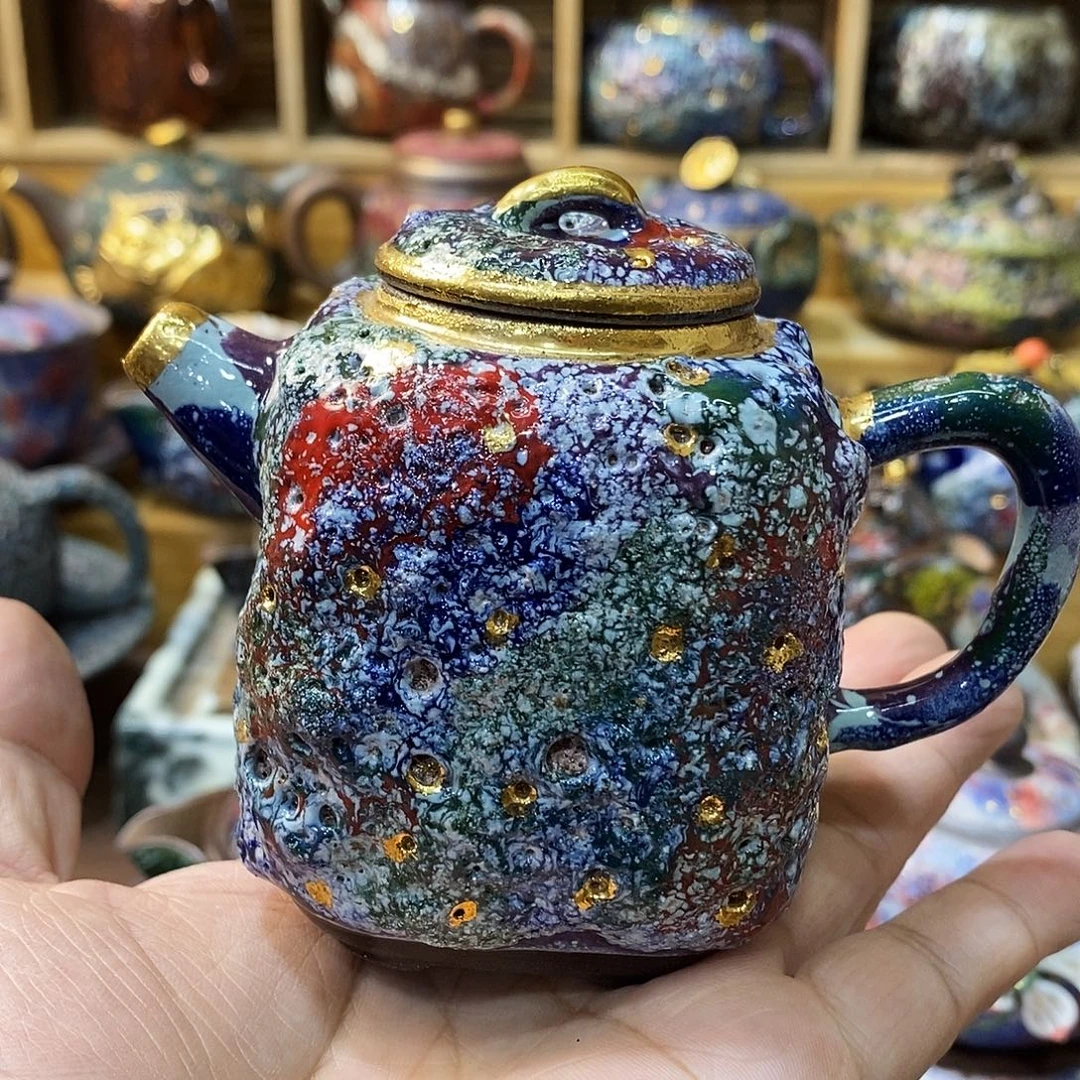 粗陶志野柴烧茶器