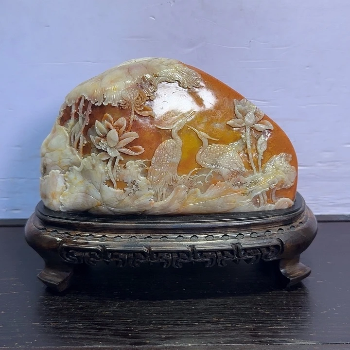 钟***华寿山石昌化田黄摆件精品