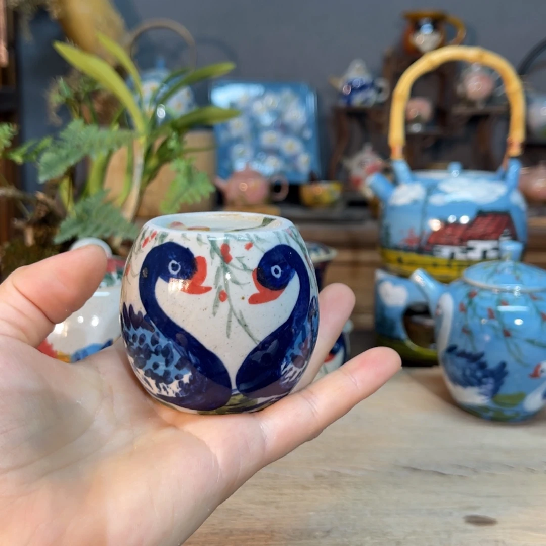 杯素浅陶瓷手工手绘