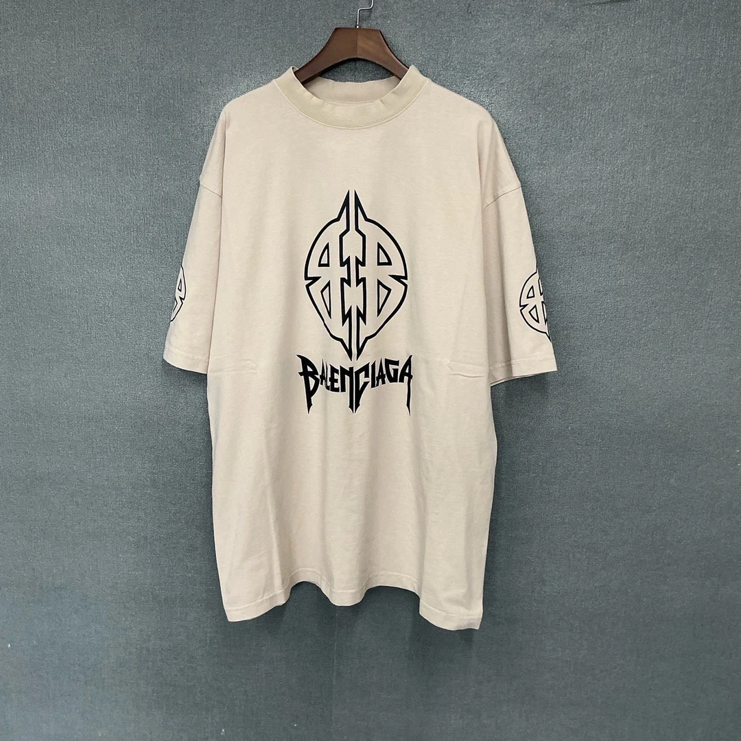 未使用 Balenciaga/巴黎世家 比特币印花短袖T恤 带吊L码/1561