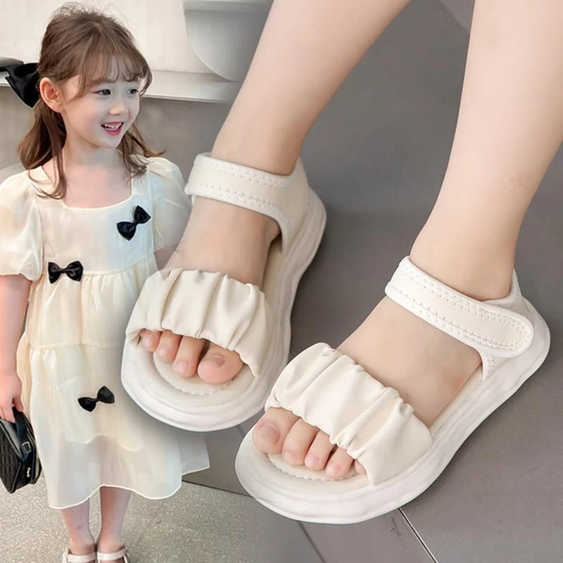 女童凉鞋2025新款儿童公主鞋小女孩软底中大童休闲洋气沙滩鞋