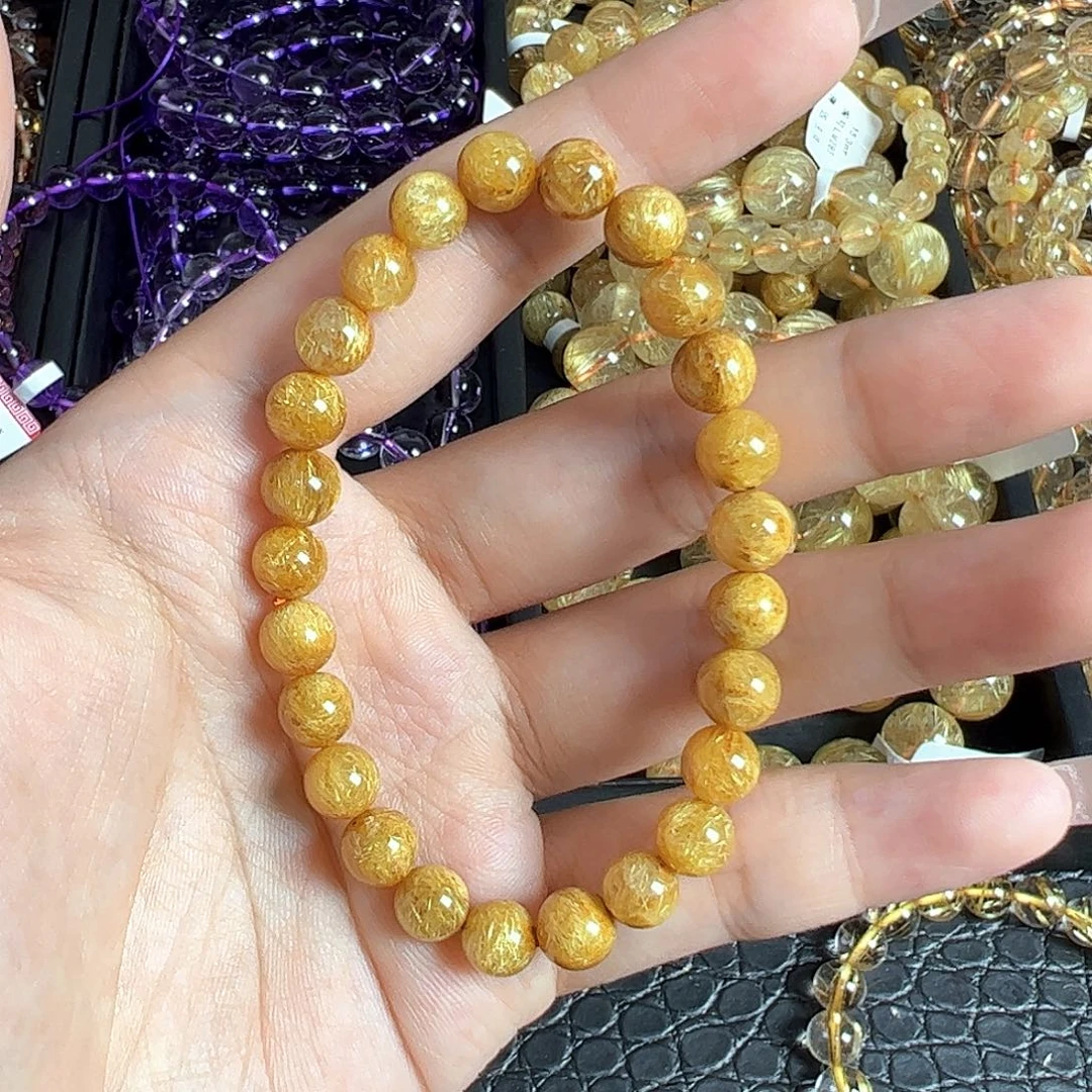 ****琪水晶手链未镶嵌金发晶手链