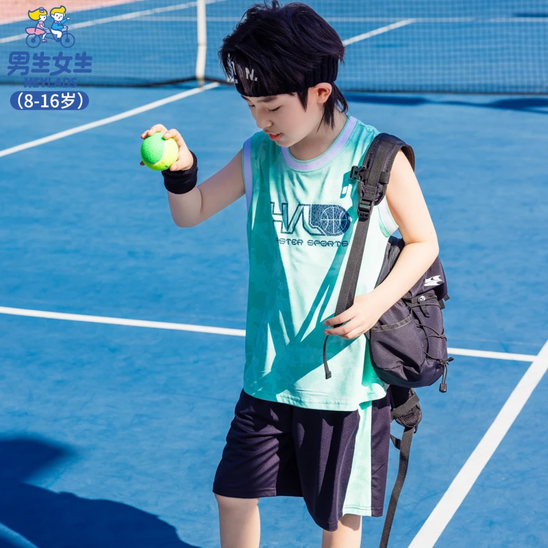 男生女生男大童运动休闲风无袖套装NSZCJ24010*