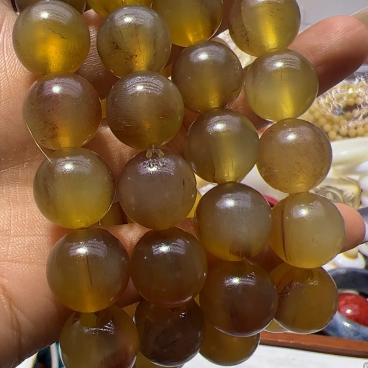 大果紫檀（缅甸花梨）1.4圆珠新品赛手串