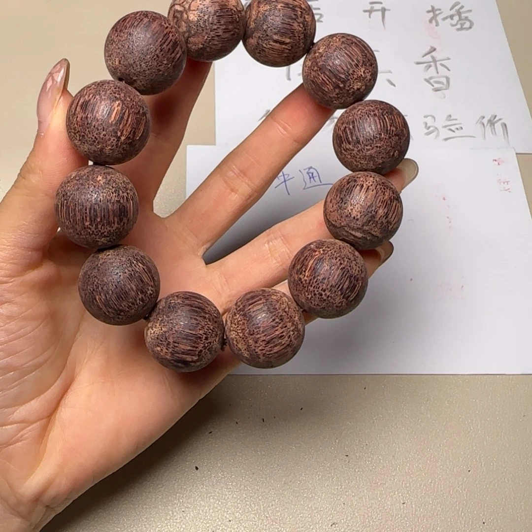 藤类降真香白油藤心料2.0单圈手串