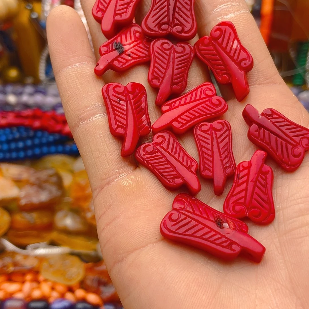 玛瑙/玉髓珠宝半成品未镶嵌三姑娘扇子1颗