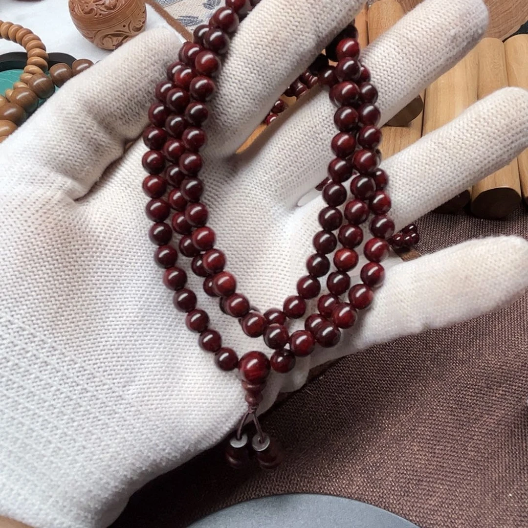 檀香木手串/手链山***远印度小叶紫檀0.6