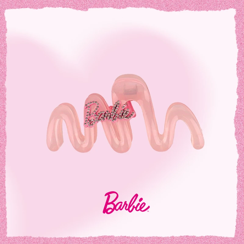 Barbie【官方正品】波浪抓夹发饰少女心高级粉色控女孩饰品礼物