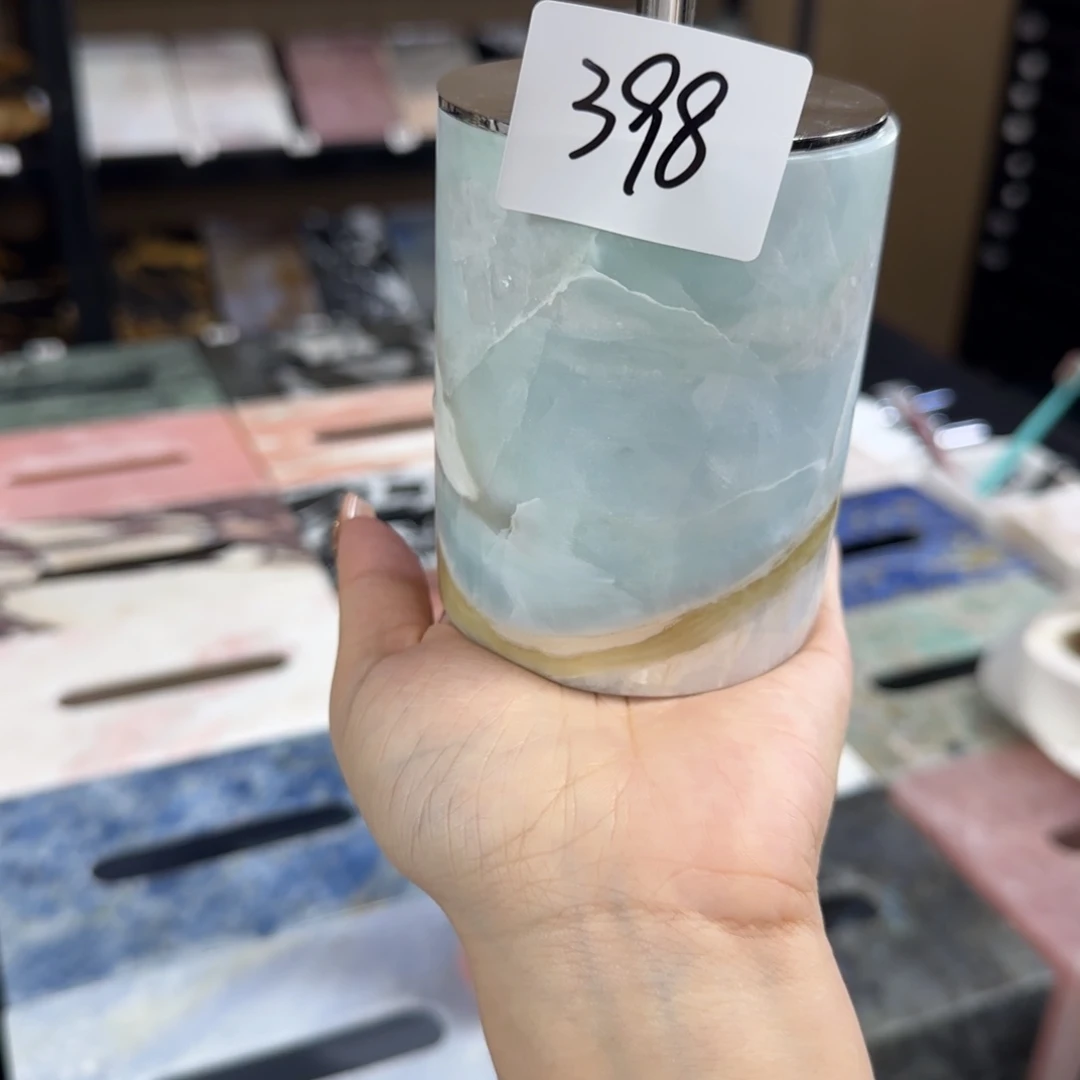 石材P****y马尔代夫蓝棉签罐398