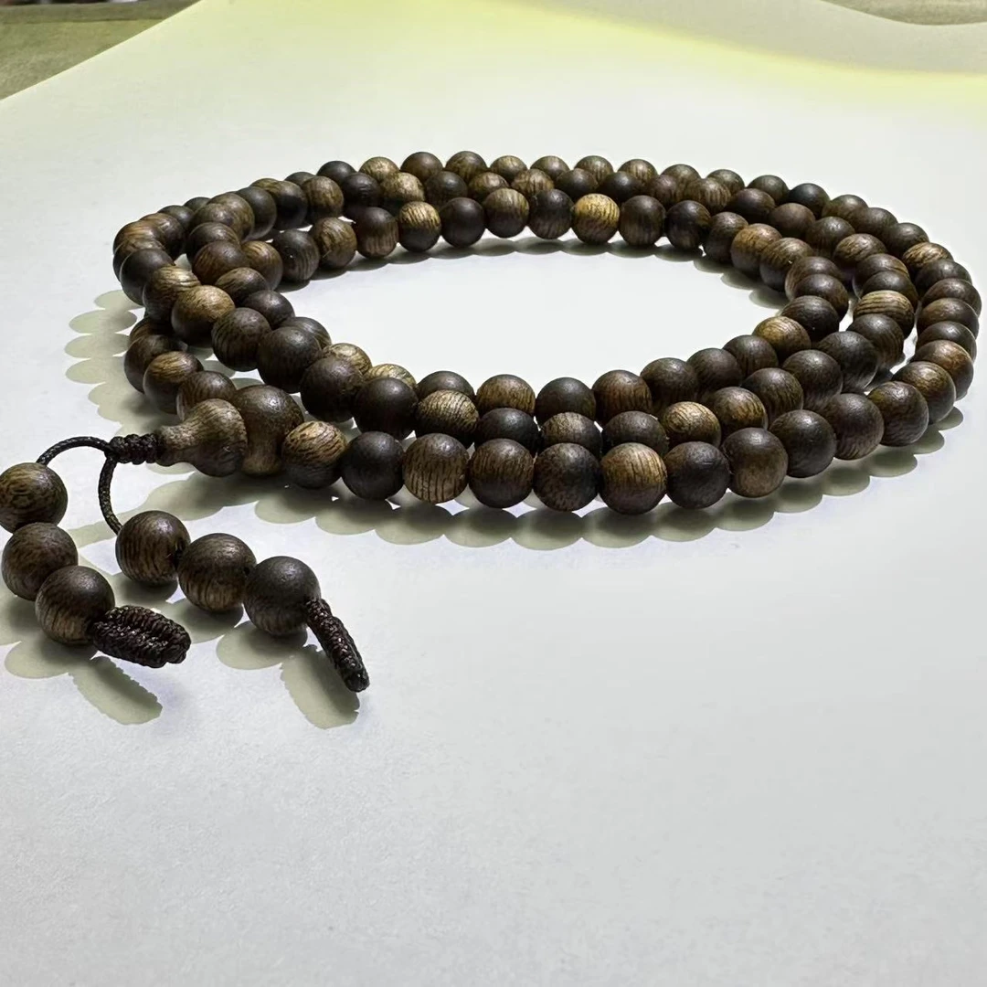 25116-sc2沉香长串118颗籽6mm珠