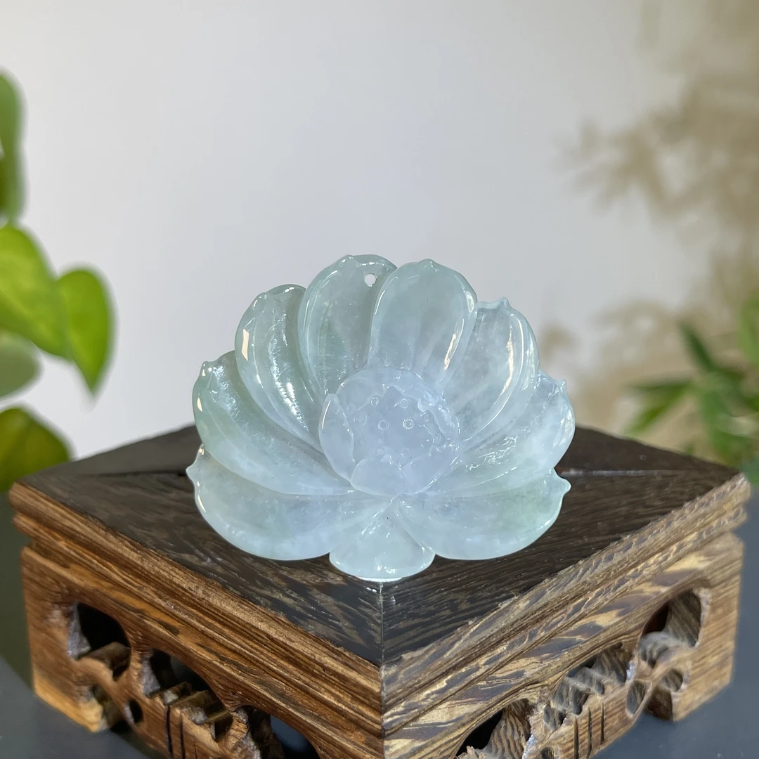 JXA16-28 天然翡翠缅甸A货 莲蓬