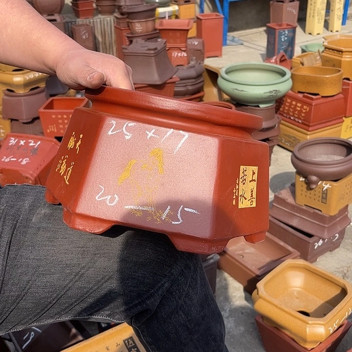 紫砂花盆紫砂等传统